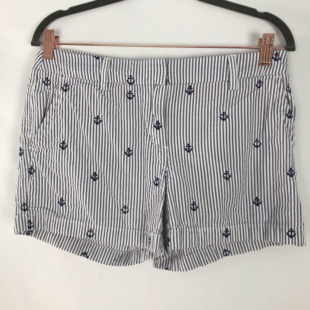 British Khaki Nautical Embroidered Shorts